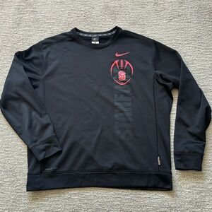 Nike Stanford Football Therma Fit Black Scuba Sweatshirt Size L